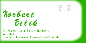 norbert bilik business card